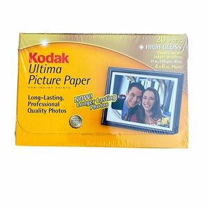 Kodak Ultima High Gloss Picture Paper 4x6” 20 sheets